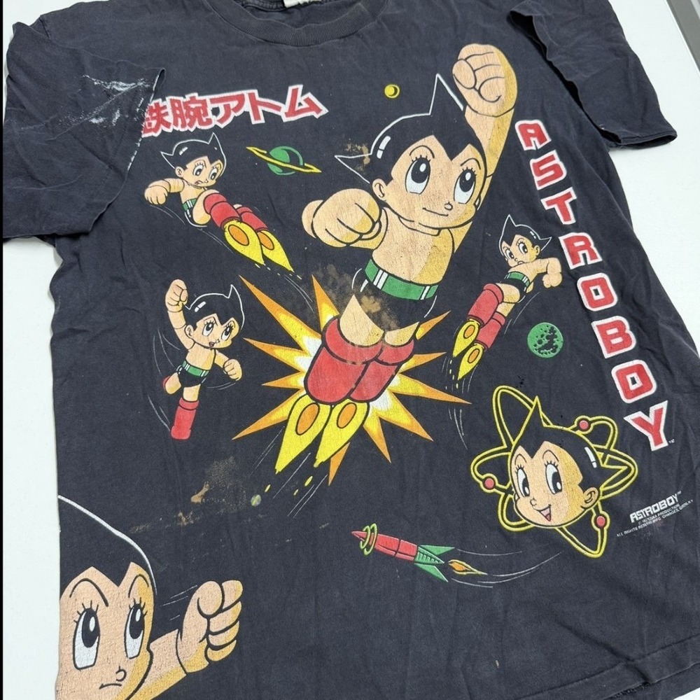 Tultex Astro Boy T-Shirt Mens XL Black Fair Vintage 90s Anime Graphic Tee